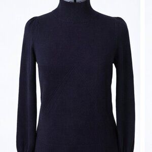 🖤 Plein Publique Merino Wool Turtleneck Sweater Navy Blue M